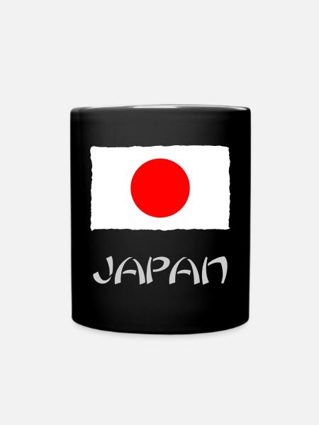 FLAGGE. JAPAN. JAPAN. ASIEN. ASIATISCH. SPORT - Tasse einfarbig - Schwarz