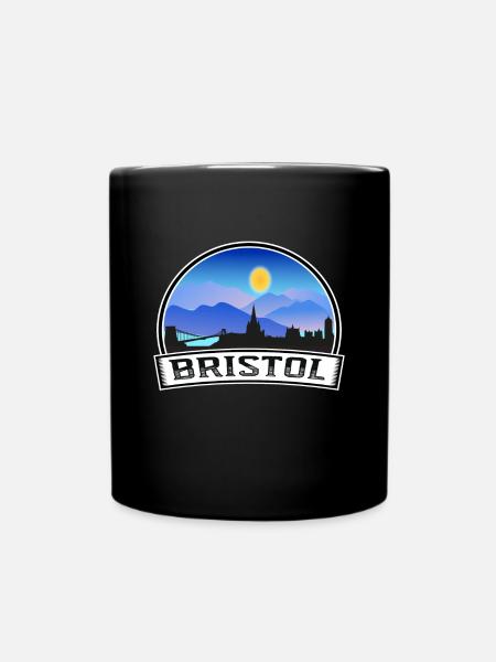 Bristol Angleterre Skyline Vintage Sunset Voyage Souv - Mug uni - noir