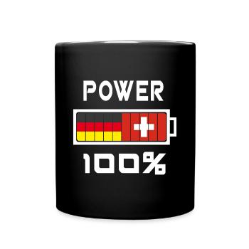 Allemagne et Suisse Power 100% - Mug uni - noir - Devant