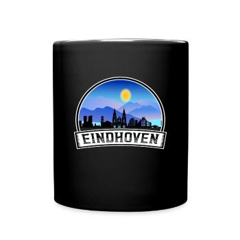 Eindhoven Netherlands Skyline Vintage Sunset Trave - Full Colour Mug - black - Front