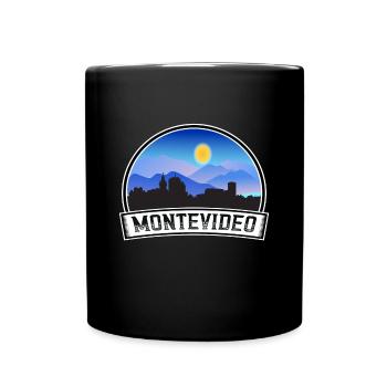 Montevideo Uruguay Skyline Vintage Sonnenuntergang Reisen S - Tasse einfarbig - Schwarz - Vorne