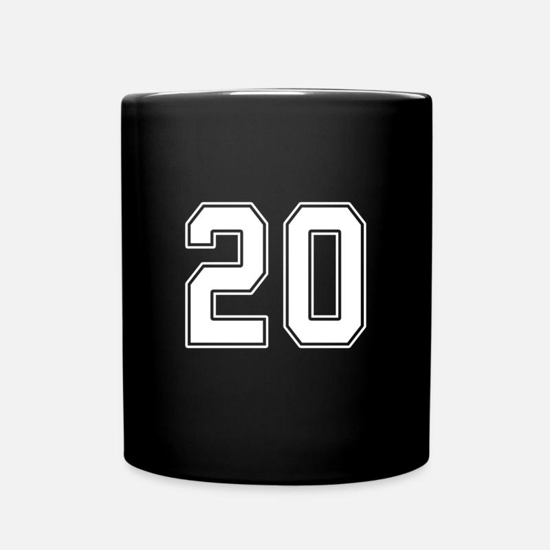 20 ans numéro maillot 20 - Mug uni - noir