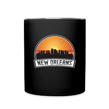 La Nouvelle-Orléans Louisiane USA Skyline Vintage Sunset T - Mug uni - noir - Devant