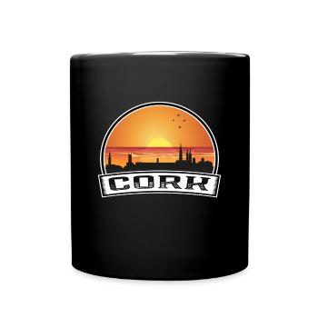 Cork Irlande Skyline Vintage Sunset Travel Souveni - Mug uni - noir - Devant