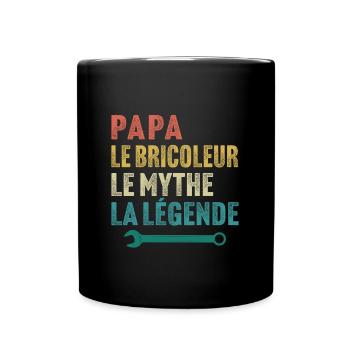 Papa le bricoleur le mythe la légende - Mug uni - noir - Devant