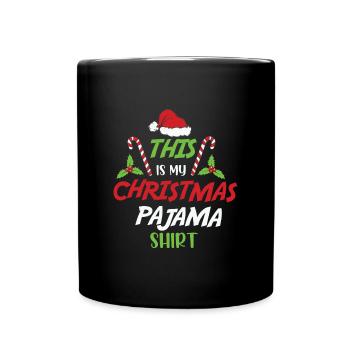 Das ist mein Weihnachtspyjama Lustig Noel - Tasse einfarbig - Schwarz - Vorne