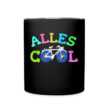 Fahrrad Biker Statement - Tasse einfarbig - Schwarz - Vorne