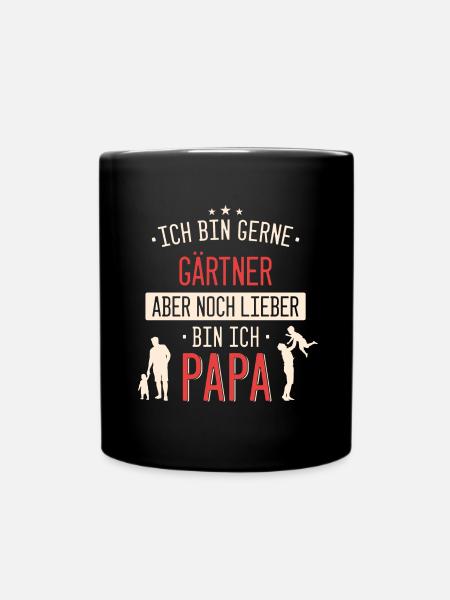 Gärtner Gärtnerin Landschaftsgärtner Beruf Spruch - Tasse einfarbig - Schwarz