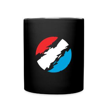 Luxembourg Colours Flag Flag - Full Colour Mug - black - Front