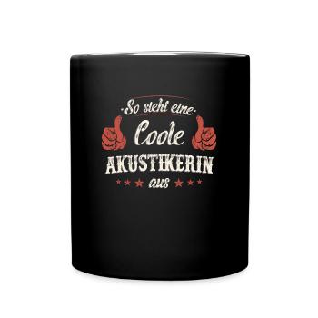 Hörakustiker Akustiker Beruf Spruch - Tasse einfarbig - Schwarz - Vorne