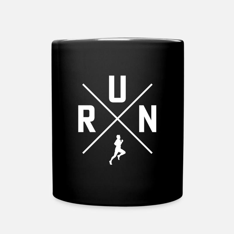 run running t-shirt runner - Tasse einfarbig - Schwarz