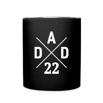 Dad 22 Papa ist 2022 neuer Vater - Tasse einfarbig - Schwarz - Vorne