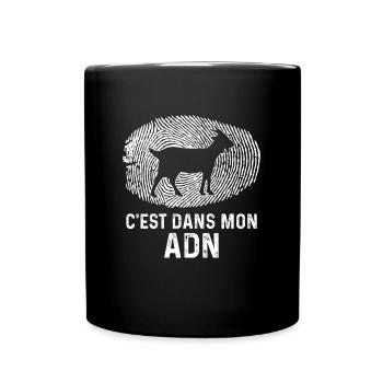 chèvre c'est dans mon adn - Mug uni - noir - Devant