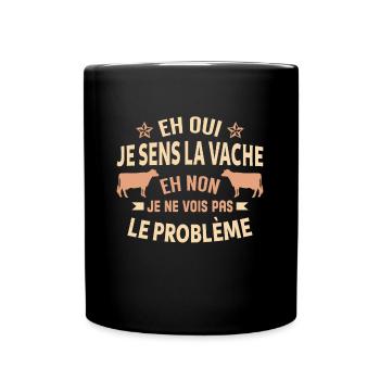 Eh oui je sens la vache - Mug uni - noir - Devant