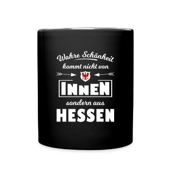 Hessen Schönheit - Tasse einfarbig - Schwarz - Vorne