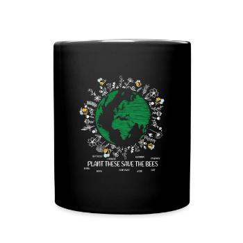 Plantez-les sauver les fleurs d’abeilles Abeilles - Mug uni - noir - Devant