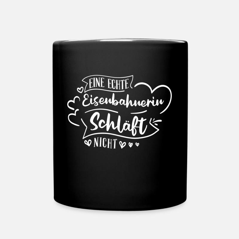 Eisenbahner Lokführer Eisenbahn Bahn Beruf Spruch - Tasse einfarbig - Schwarz