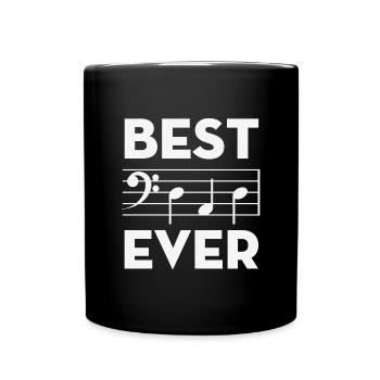 Best Dad Ever Music Note Chords - Full Colour Mug - black - Front