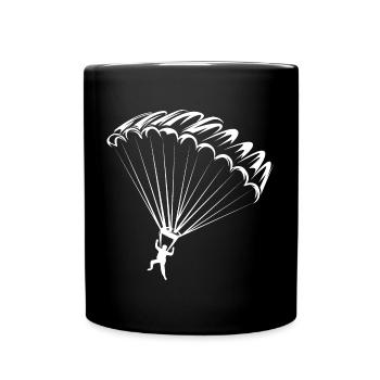 Icône de parachute Icône Logo Illustration Graphique - Mug uni - noir - Devant