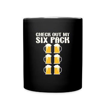 Check Out My Six Pack Beer Six Pack Gym - Full Colour Mug - black - Front
