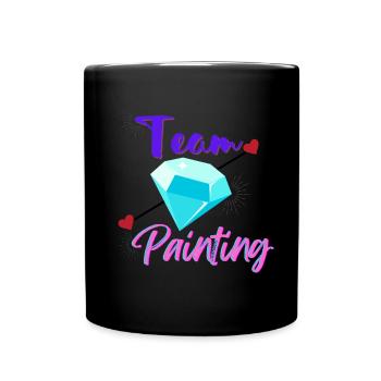 Team Diamond Painting - Tasse einfarbig - Schwarz - Vorne