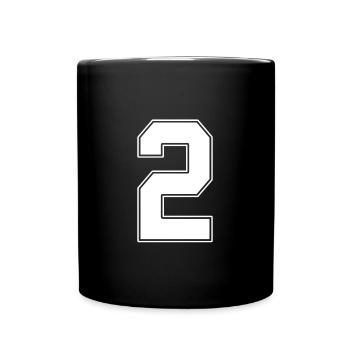 2 Jahre Nummer 2 - Tasse einfarbig - Schwarz - Vorne