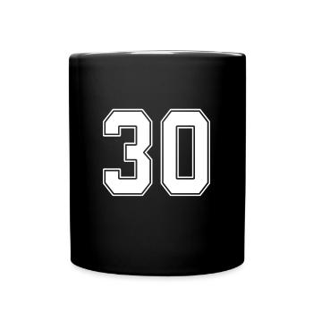 30 ans numéro maillot 30 - Mug uni - noir - Devant