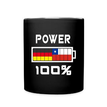 Deutschland und Chile Power 100% - Tasse einfarbig - Schwarz - Vorne