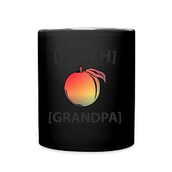 Pfirsich Opa - Tasse einfarbig - Schwarz - Vorne