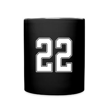 22 years jersey number 22 - Full Colour Mug - black - Front