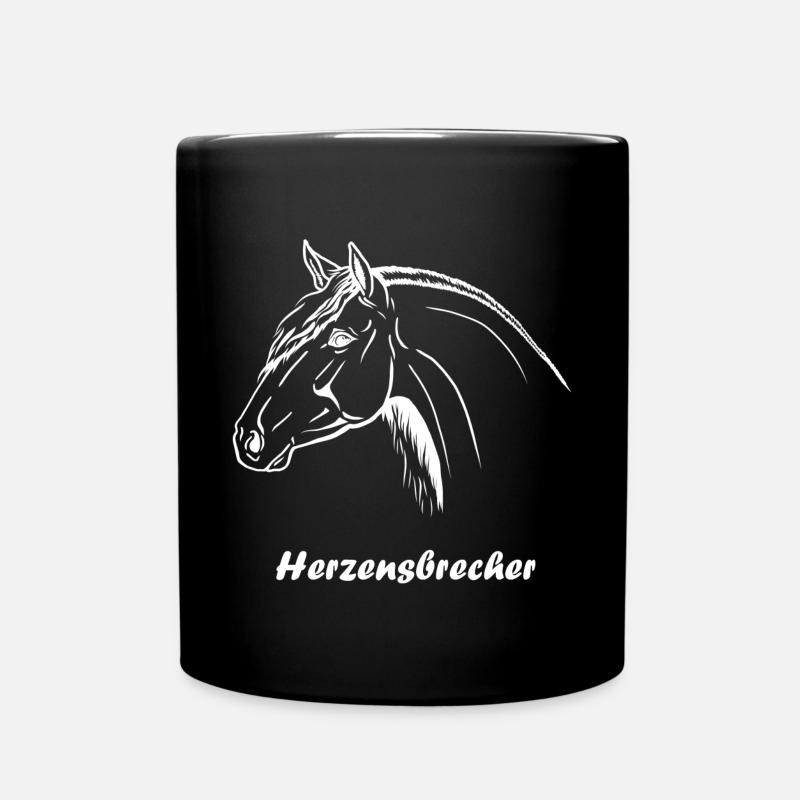Andalusier Portrait Herzensbrecher - Tasse einfarbig - Schwarz