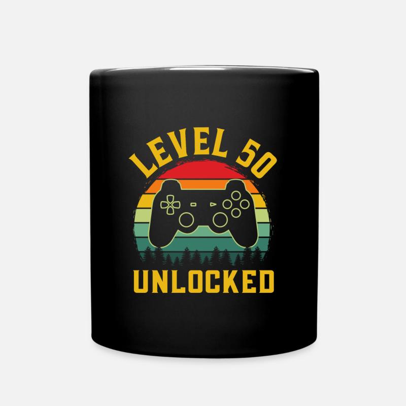 Level 50 unlocked t-shirt level 50 complete - Mug uni - noir