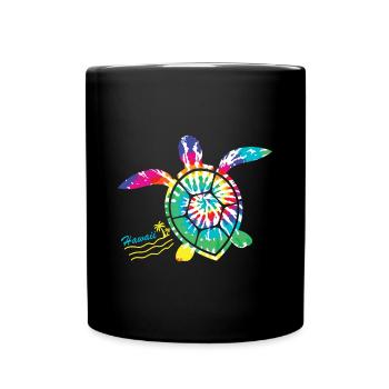 Hawaii Tie Dye Sea Turtle Turtle Lovers - Full Colour Mug - black - Front