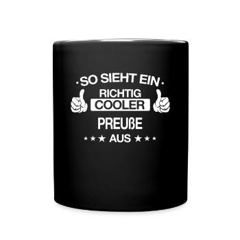Preußen Ostpreußen Kaiserreich Spruch Heimat - Tasse einfarbig - Schwarz - Vorne