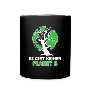 Baum Mutter Erde Planet Umwelt Statement - Tasse einfarbig - Schwarz - Vorne