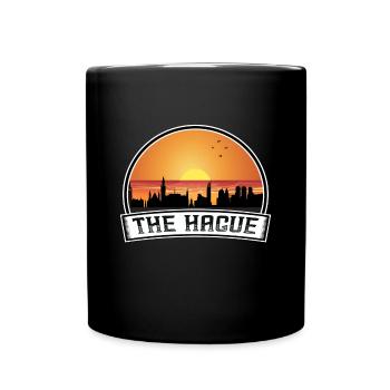 La Haye Pays-Bas Skyline Vintage Sunset Trave - Mug uni - noir - Devant