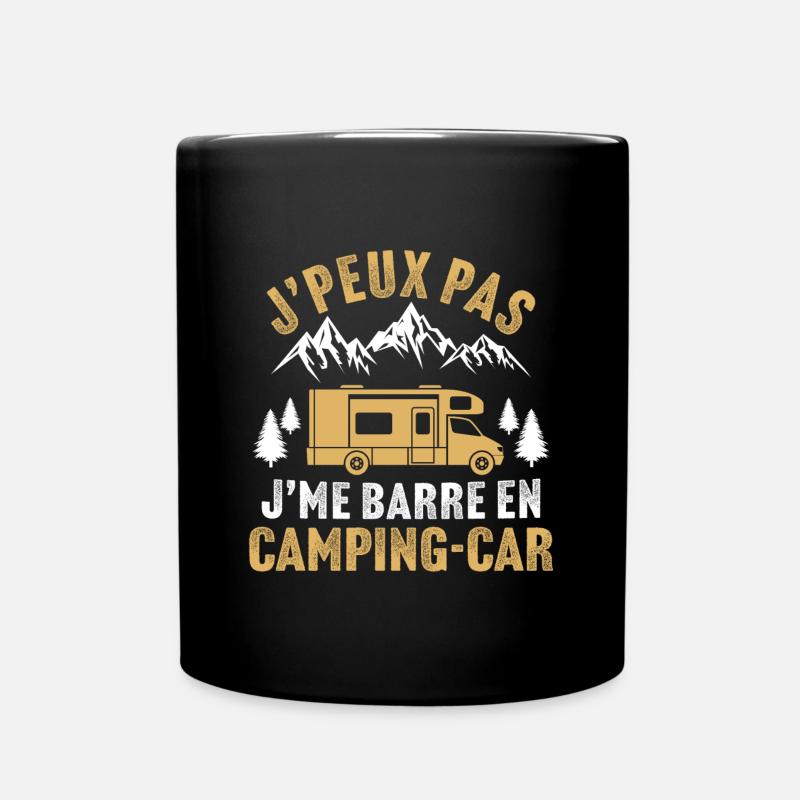J'peux pas j'me barre en camping-car - Mug uni - noir