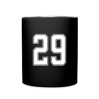 29 years jersey number 29 - Full Colour Mug - black - Front