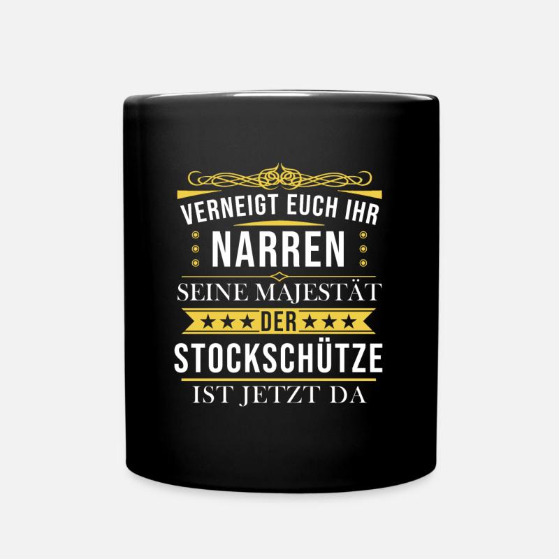 Stockschießen Eisstockschießen Eisstock Spruch - Tasse einfarbig - Schwarz
