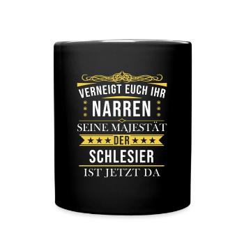 Schlesien Schlesier Deutschland Polen Spruch - Tasse einfarbig - Schwarz - Vorne