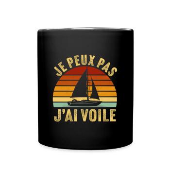 je peux pas j'ai voile - Mug uni - noir - Devant