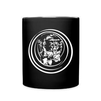 Border Collie "Black Edition" - Full Colour Mug - black - Front