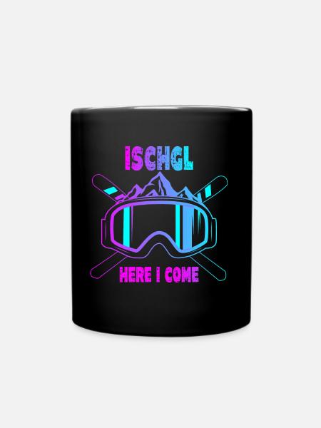 Ischgl Ski Sknowboard - Tasse einfarbig - Schwarz