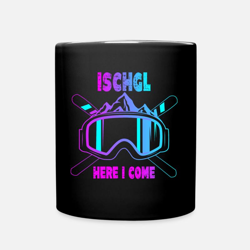 Ischgl Ski Sknowboard - Tasse einfarbig - Schwarz