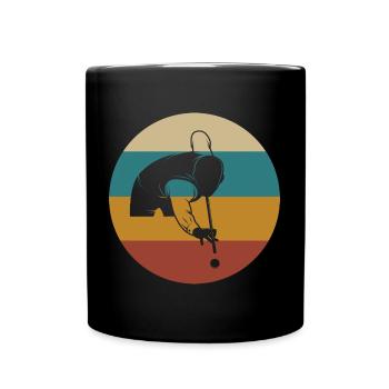 Vintage Billard Snooker für Billardspieler - Tasse einfarbig - Schwarz - Vorne