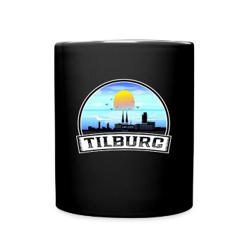 Tilburg Pays-Bas Skyline Vintage Sunset Travel - Mug uni - noir - Devant