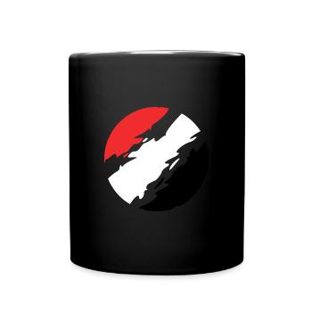 Yémen drapeau cercle - Mug uni - noir - Devant