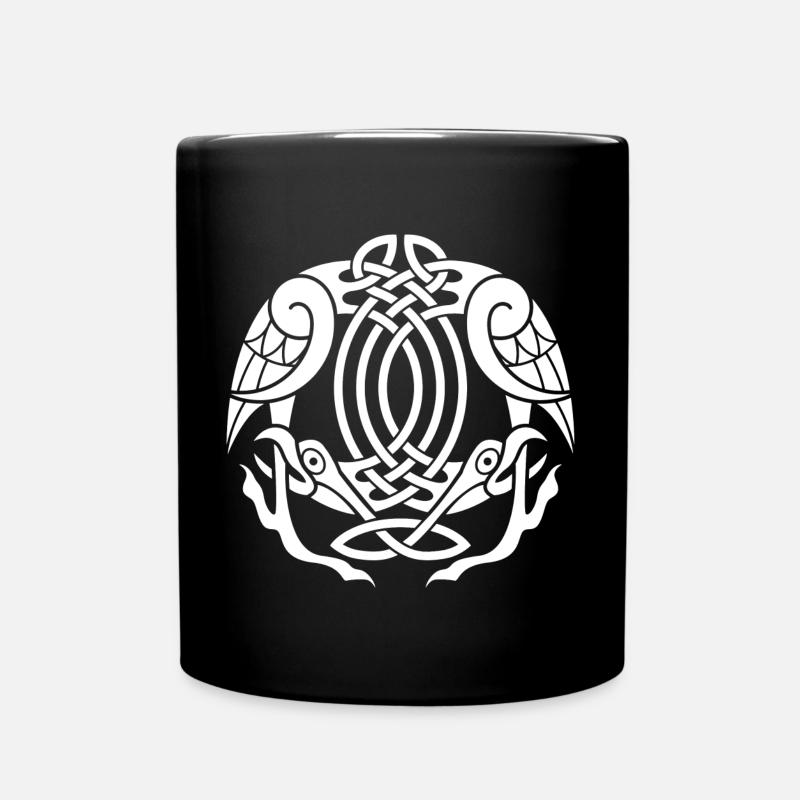 Aigle celte blanc - Mug uni - noir