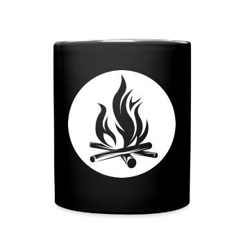 icône de logo icône Campfire Nature Outdoor Graphic - Mug uni - noir - Devant