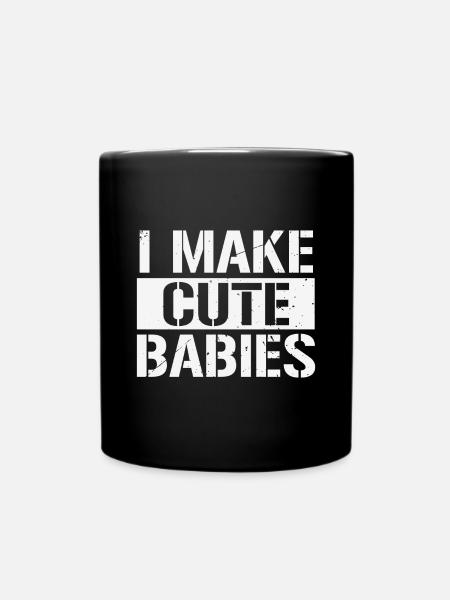 Ich mache süße Babys Vatertagsgeschenk - Tasse einfarbig - Schwarz